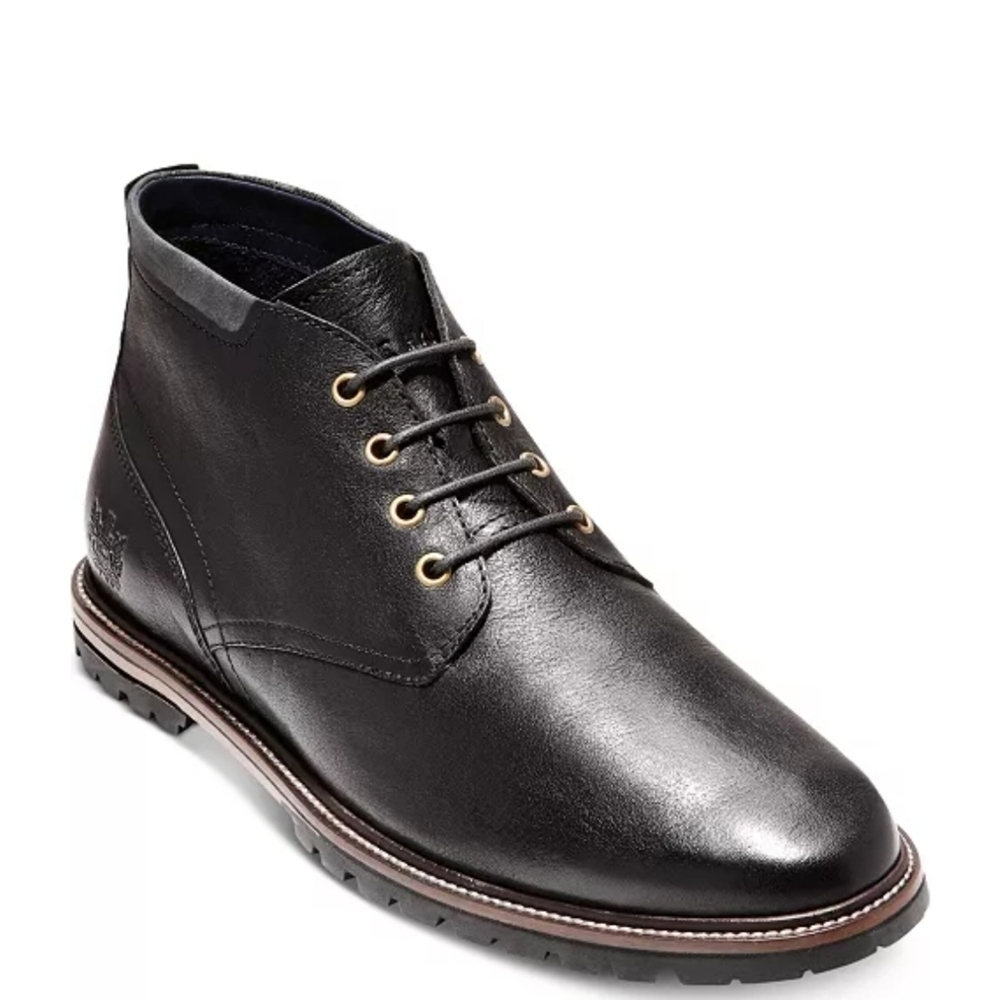Cole Haan Ripley Grand Chukkas, Black Leather Mens 12